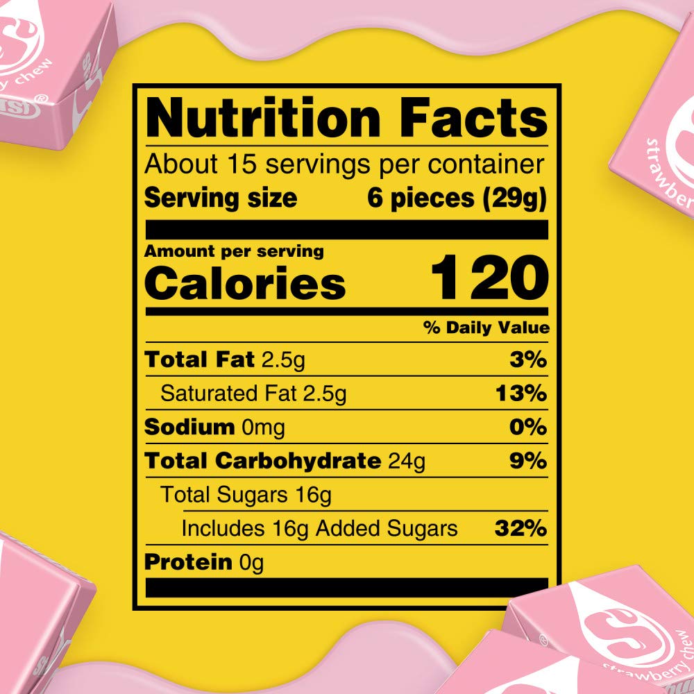 STARBURST All Pink Fruit Chews Chewy Candy Bulk Pack, Sharing Size, 15.6 oz Bag (Pack of 6)