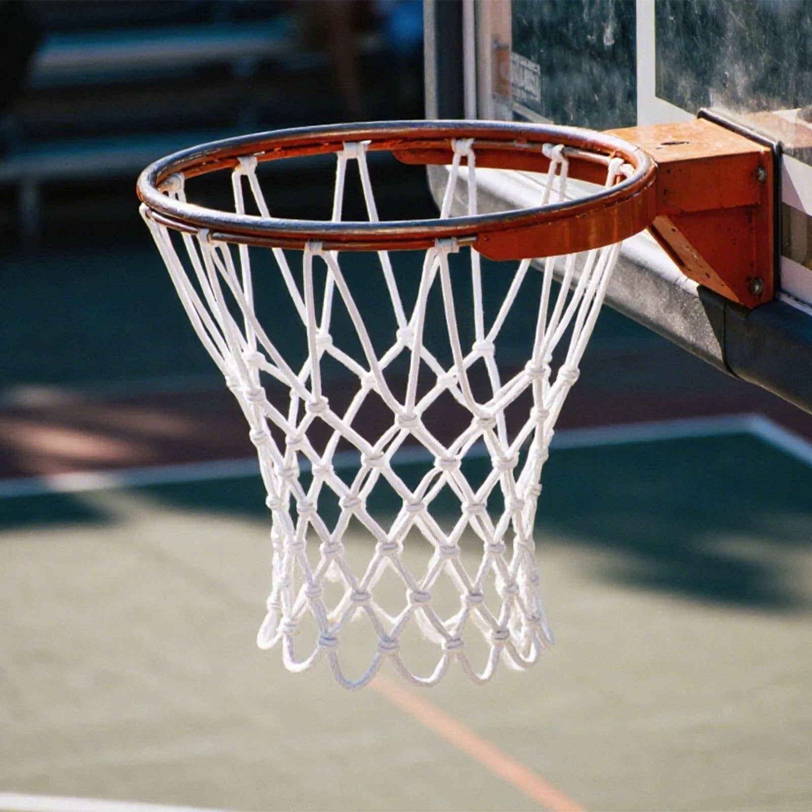 Rete da Basket di Ricambio Resistente a Tutte le Condizioni Meteo, Compatibile con Canestri Standard, per Uso Interno ed Esterno, 12 Passanti, canestro netball Tecnologia Anti-Whip