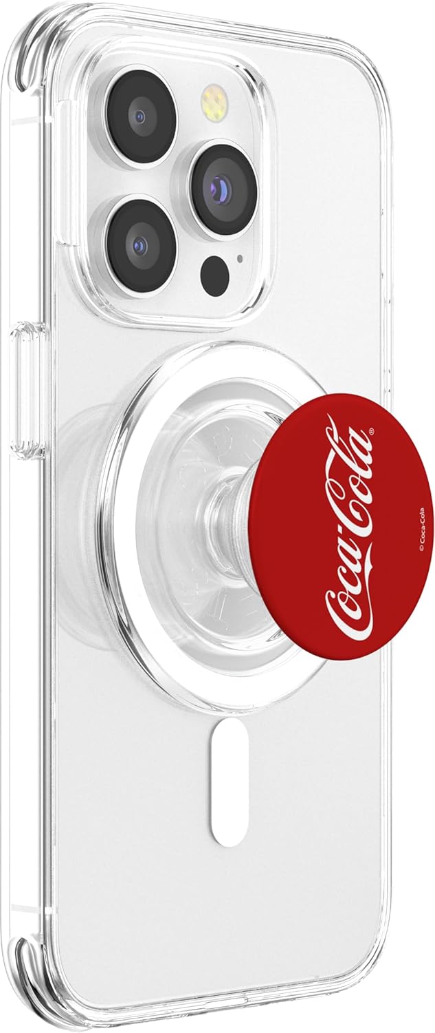 Coca-Cola 2007 Logo Red And White PopSockets PopGrip for MagSafe