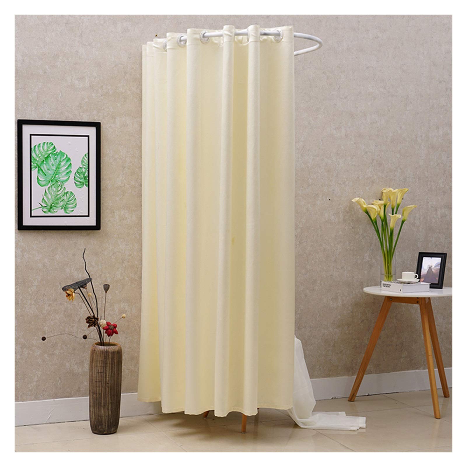 Paravent de confidentialité de vestiaire avec grand espace beige