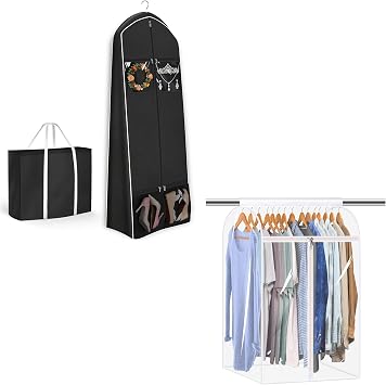 KEETDY 35" Hanging Garment Bags for Closet Storage and 70" Long Garment Bags for Travel