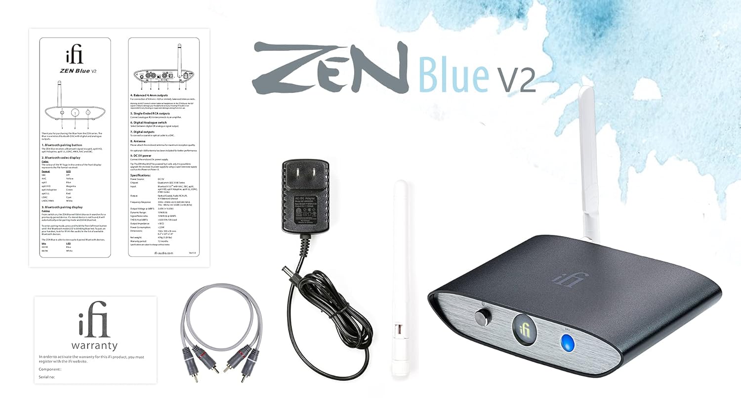 Best Cyber Deals 🔥 iFi Zen Blue V2 - HiFi Bluetooth 5.0 Receiver Desktop DAC for Streaming Music to Any Powered Speaker, A/V Receiver, Amplifier - Outputs - Optical/Coaxial/SPDIF/BRCA / 4.4 Balanced (US Version) One-Day Sale: Up to 70% Off iFi Zen Blue V2 - HiFi Bluetooth 5.0 Receiver Desktop DAC for Streaming Music to Any Powered Speaker, A/V Receiver, Amplifier - Outputs - Optical/Coaxial/SPDIF/BRCA / 4.4 Balanced (US Version)