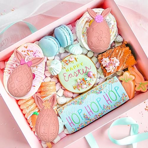 Miniatura 5 de Molde de fondant de silicona de conejo de Pascua moldes de chocolate de flor de zanahoria para decoración de pasteles decoración de cupcakes