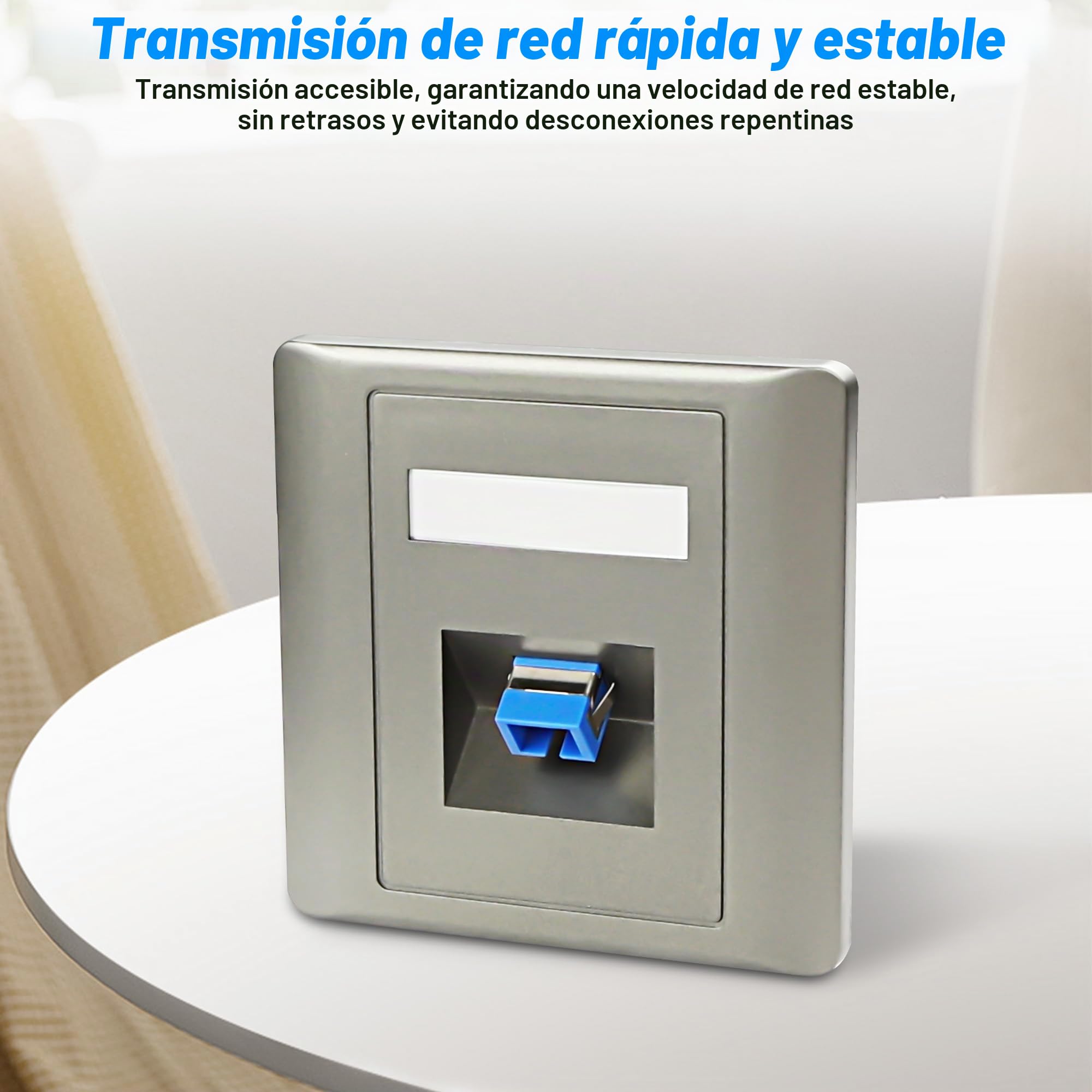 SC Simplex placa de pared fibra de vidrio panel montaje conector Jack hembra a hembra módulo red 2 unidades