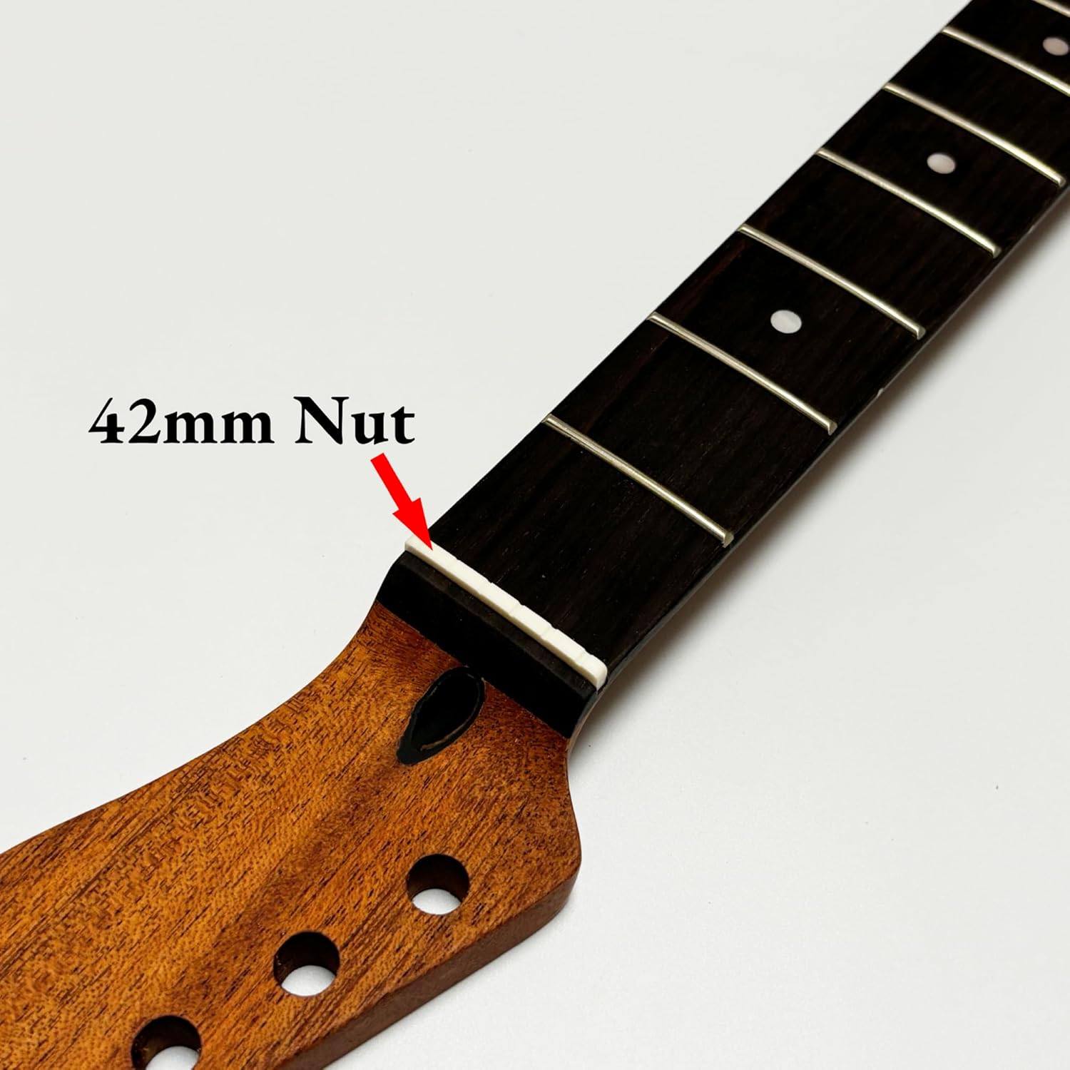 Tele Guitar Neck 22 Frets, 25.5'' Mahogany Modern C Shape Electric Guitar Neck with Radius 9.5'' Rose Wood Fingerboard Medium Jumbo Fret for TL Style Guitar Parts Replacement