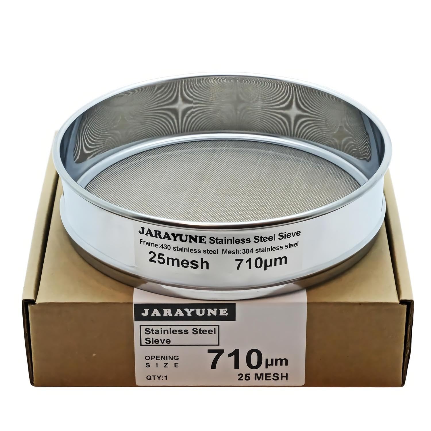 Stainless Steel Lab Sieve - 8 Inch Mesh Sifter -23
