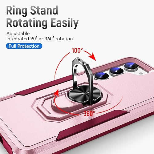 Miniatura 6 de Funda para Samsung Galaxy S23 con 2 protectores de pantalla, de grado militar, de doble capa, a prueba de golpes, resistente, a prueba de golpes,