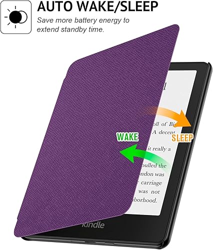 Miniatura 9 de Ayotu Funda de tela para Kindle Paperwhite de 6.8" (11 generación 2021 lanzado) y Signature Edition  Funda ligera y delicada con encendido y apagado