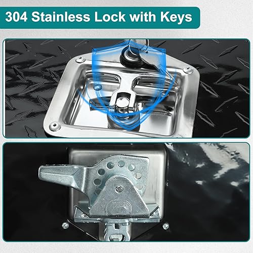 Miniatura 75 de 48 pulgadas de largo x 15 pulgadas de ancho x 15 pulgadas de alto, caja de herramientas para camioneta, caja de herramientas, almacenamiento