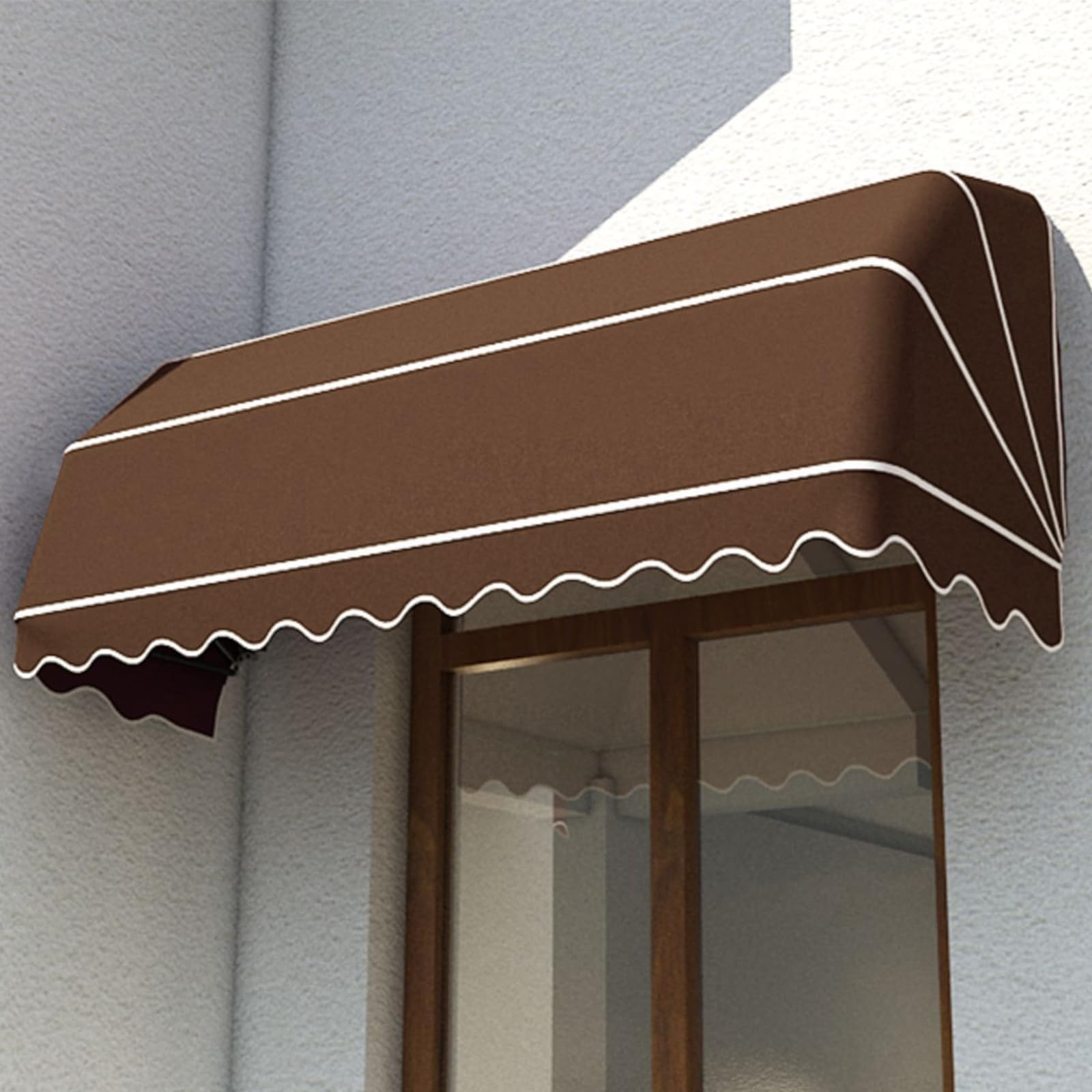Awning Canopies Manual Retractable Awning, Curved Roofing Rain Shelter Window door Awnings Uv-resistant And Waterproof Fabric Awning, Outdoor Awning For Outside Balcony Garden Porch F 110×60×60cm