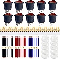 Vista 17 de Ampper - Interruptores basculantes redondos impermeables de 12 V y 20 A, CC de 3 pines, 0.787 in, iluminados en apagado, con cables y terminales Rojo