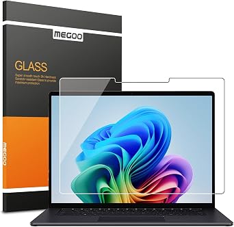 Megoo Tempered Glass Screen Protector for Microsoft Surface Laptop 7 2024, 13.8 Inch - Smudge Resistant, Ultra-Thin, High Clarity, Surface Pen Compatible