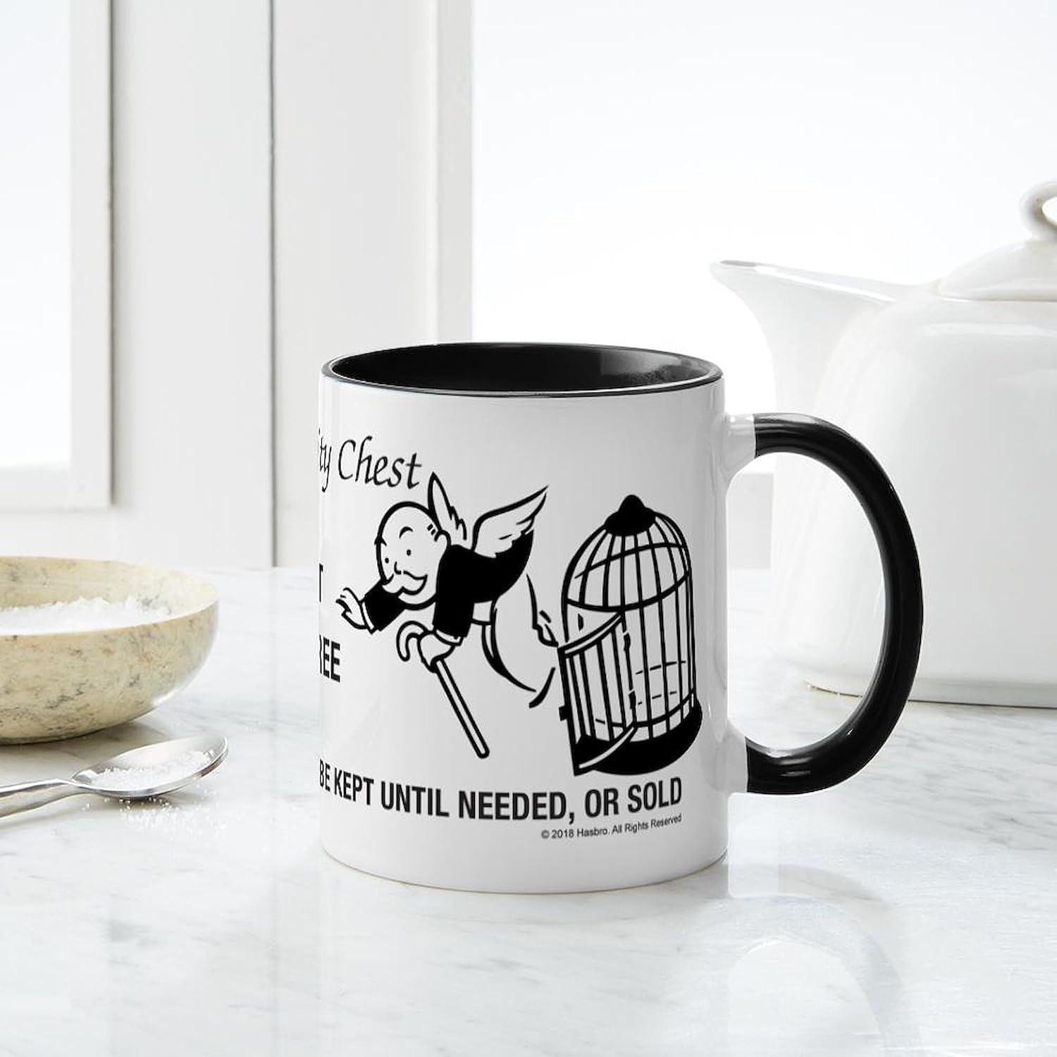 CafePress Monopoly Get Out Of Jail Free 11 Oz Ceramic Mug 11 oz (325 ml) Ceramic Coffee Mug