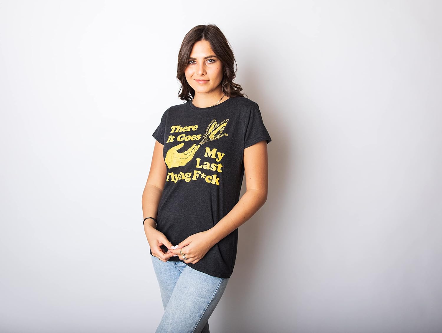 Womens There Goes My Last Flying F*ck T Shirt Funny Sarcastic Tee - Image 7