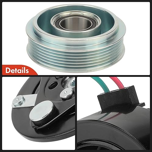 Miniatura 7 de A-Premium Kit de reparación del conjunto del embrague del compresor del AC compatible con Honda Civic 1.7L 2001-2005, Reemplazo# 38810PLMA11RM,