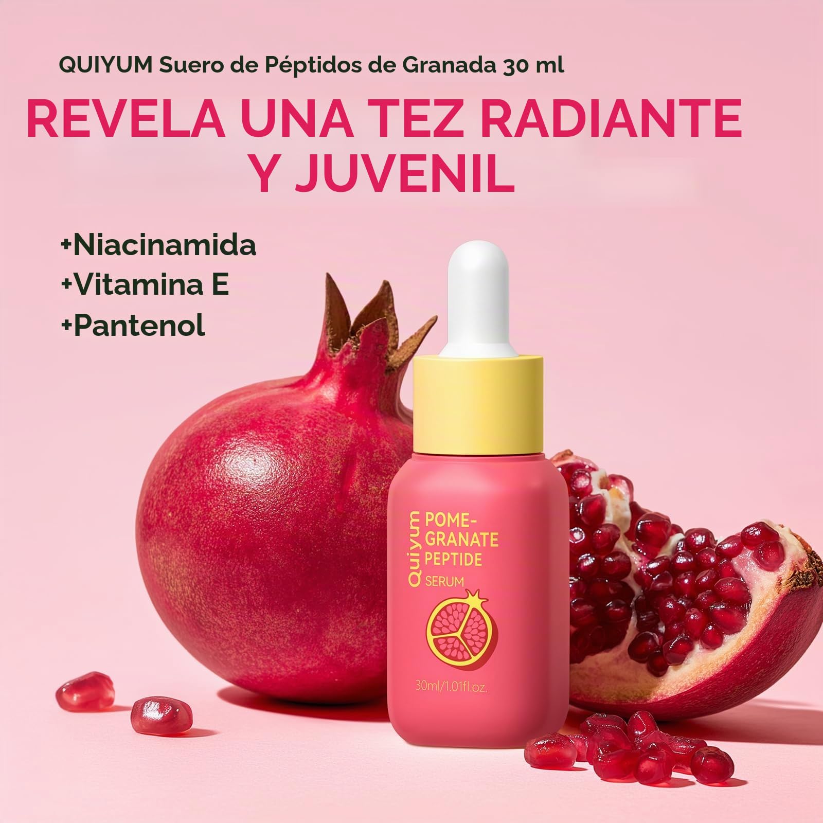 QUIYUM Set de Cuidado Facial para Mujer, 10 Piezas, Piel Grasa y Mixta | con Acné, Ácido Salicílico, Vitamina C y Péptidos, Control de Aceite, Iluminador, Antiacné
