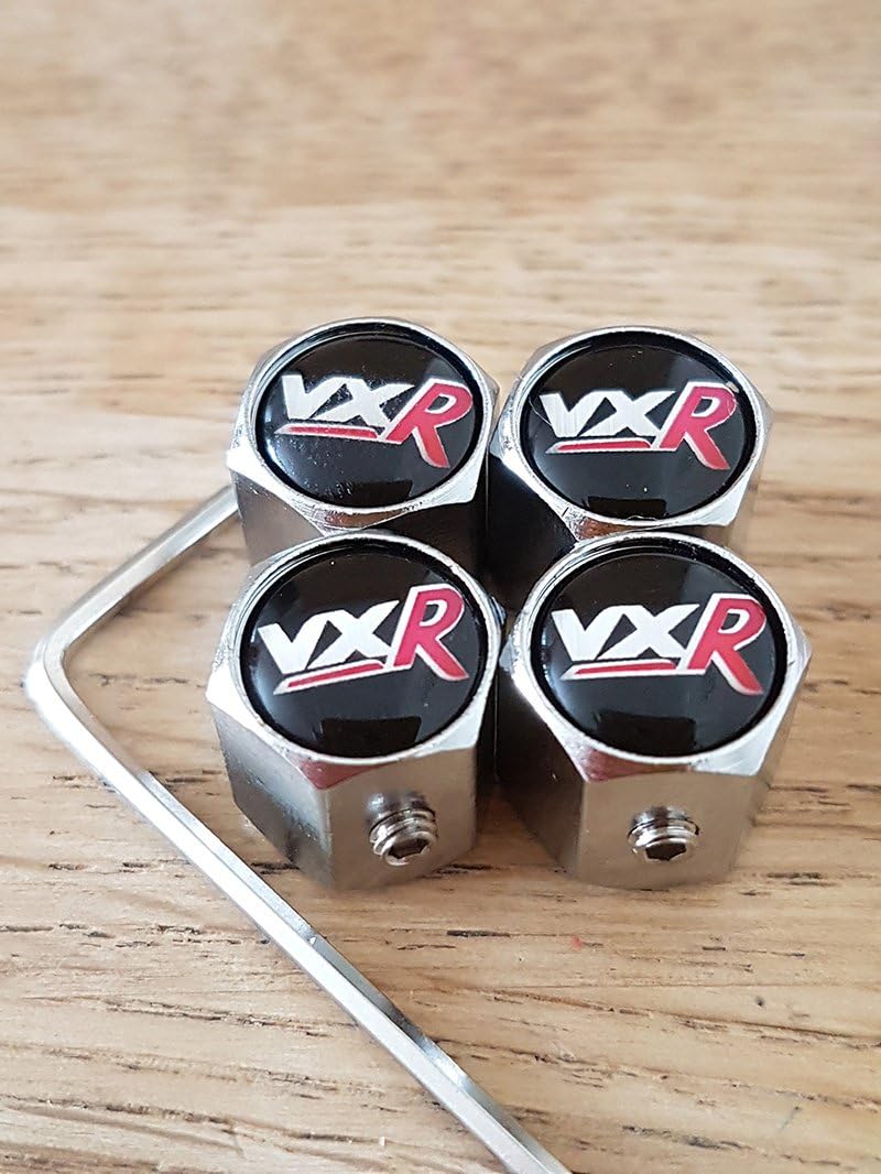 VAUXHALL VXR anti theft chrome car tire valve stem caps
