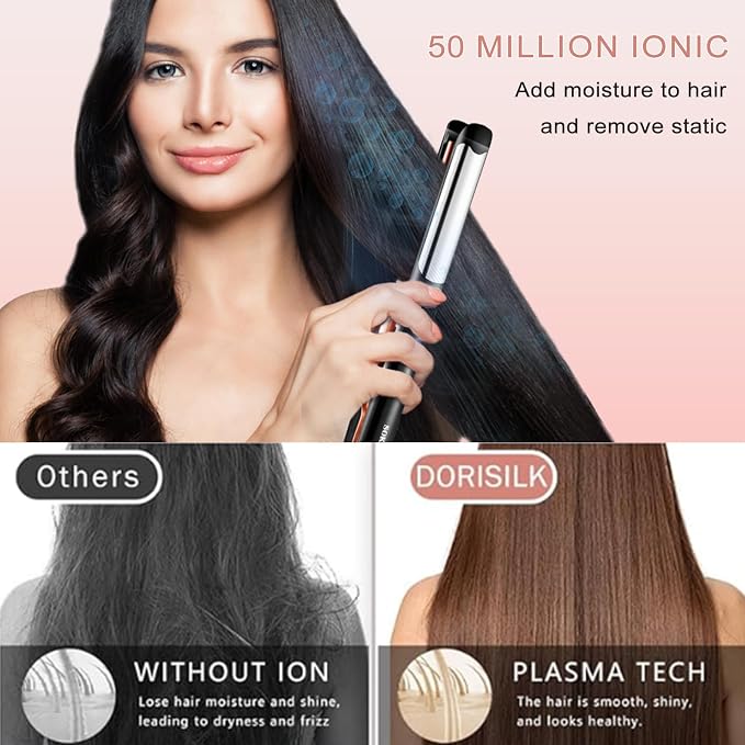 Plancha y Rizador de Pelo SOKANY de Titanio 2 en 1 1 pulg miniatura 6