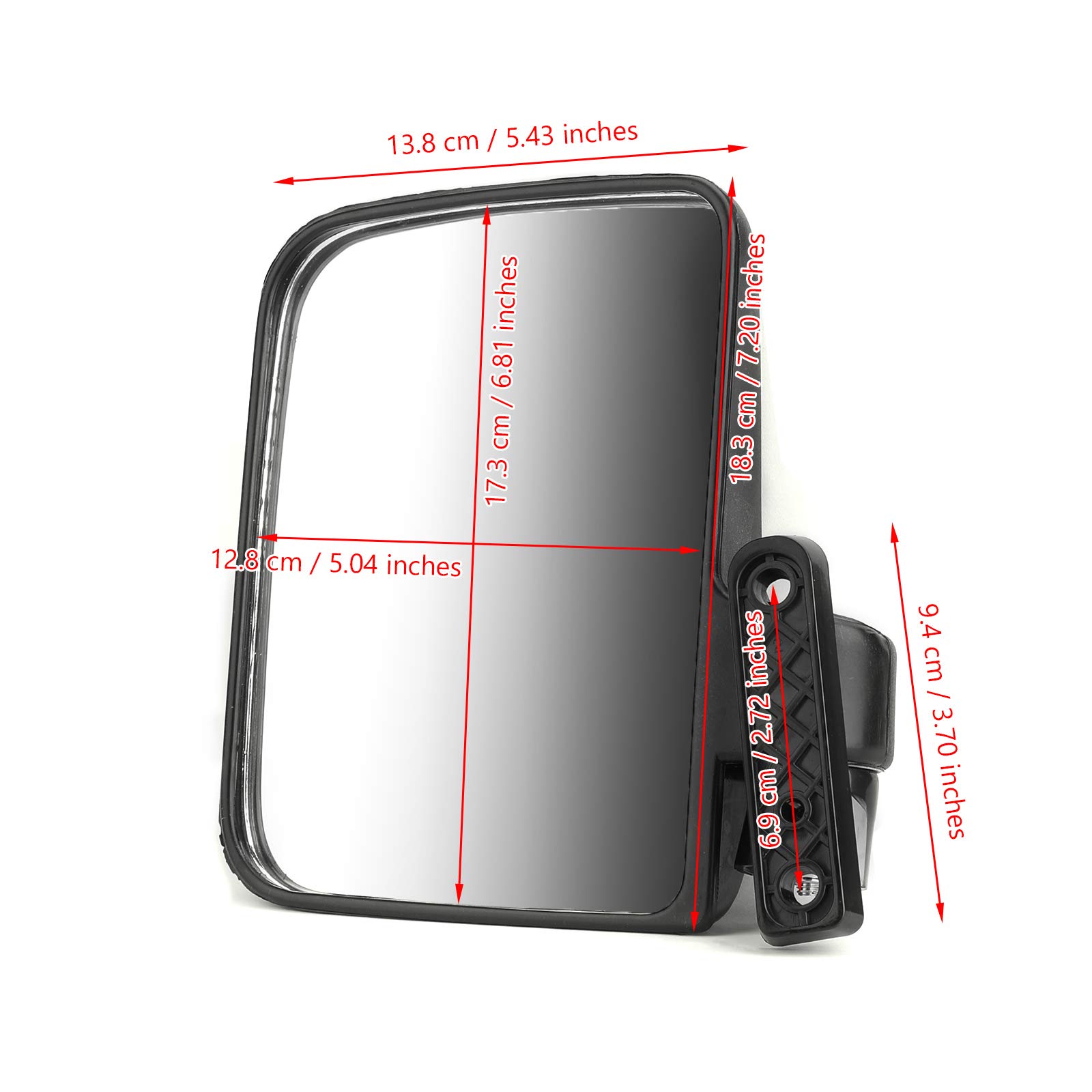 Topteng Specchietti retrovisori per golf cart, specchietti laterali per golf cart, specchietti retrovisori per Club Car, EZ-GO, adatti per Yamaha golf car, 1 paio