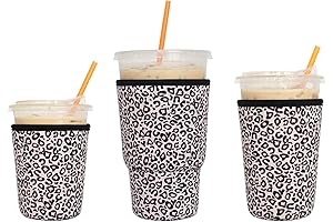 3 Pack Reusable Iced Coffee Sleeves Xumbtvs Neoprene Cup Holder For Cold Beverages Starbucks Dunkin
