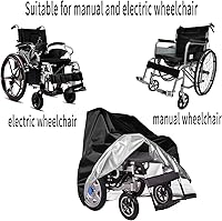 Vista 3 de Funda para silla de ruedas, funda para silla de ruedas eléctrica, funda para silla de ruedas para almacenamiento, funda impermeable para scooter