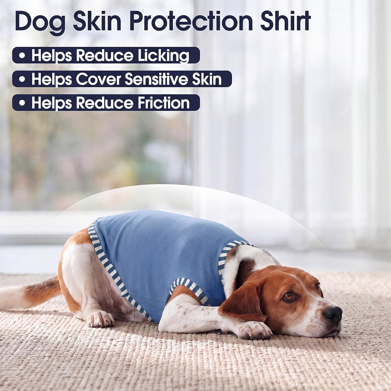 IECOii 2 Pack Dog Surgery Recovery Shirt Sleeveless Lightweight Dog Tshirt | T-Shirts with Stretch Fit,Gentle on Sensitive Skin,Anti-licking for Hot Spots,Shedding Control Tee,For Small to Giant Dogs