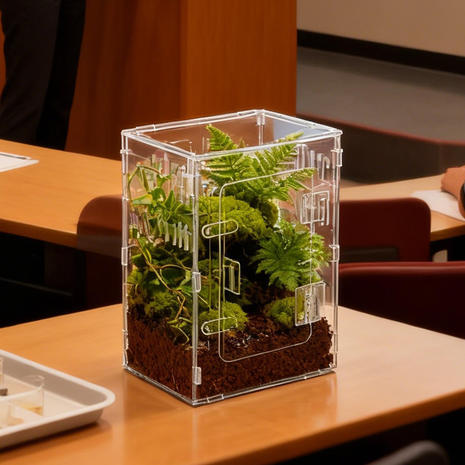 Terrarium dla pająków | Przezroczyste akrylowe pudełko siedliskowe | Terrarium dla gadów - dla brodatego węża żółw gekon bernard gad żółw ryba