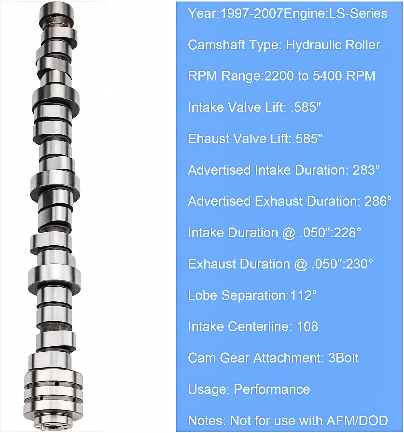 Sloppy Mechanics Stage 2 Camshaft Lifter Kit Compatible with 1997-2007 GM Chevy LS1 V8 4.8L 5.0L 5.3L 6.0L 6.2L LS1 LS2 LS6 LQ4 LQ9 Engines w/ E1840P Camshaft, Gaskets, Lifters & Trays