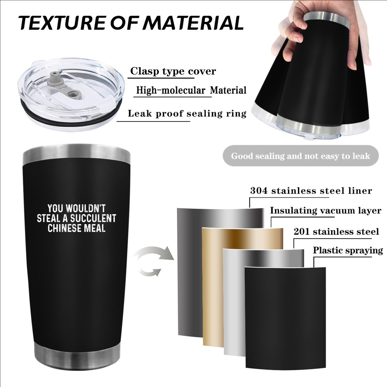 Amazon.com | Travel Coffee Tumbler 20 Oz Tumbler You Wouldn't Steal A  Succulent Chinese Meal Tumbler With Lid And Straw Insulated Tumbler  Stainless Steel Tumbler Funny Gifts: Tumblers & Water Glasses