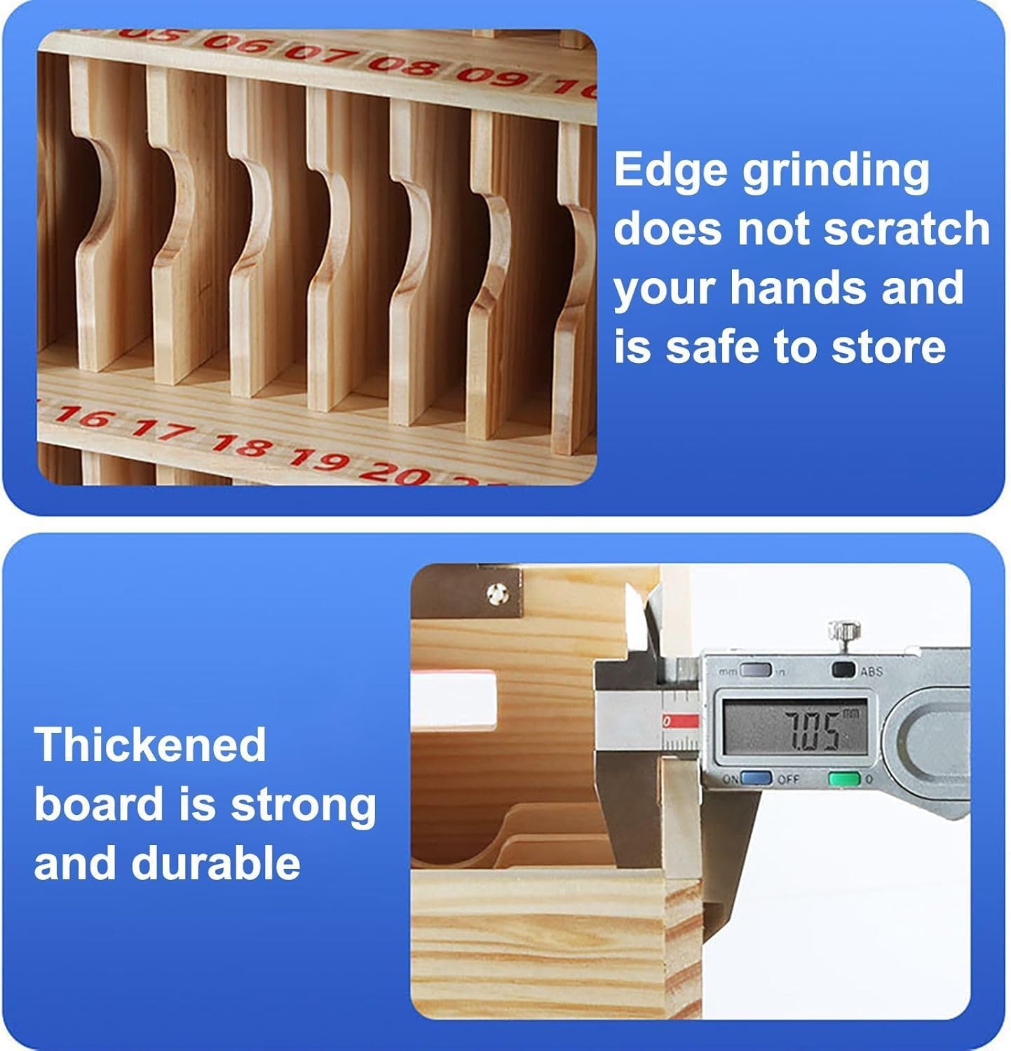 Solid Wood Wall-Mounted/Handheld Mobile Phone Storage Cabinet Suitable for Classrooms and Offices(36 Slots)