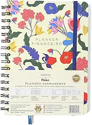PLANNER PERMANENTE WIRE-O DOCE FLORADA FINANCEIRO A5 OFF WHITE