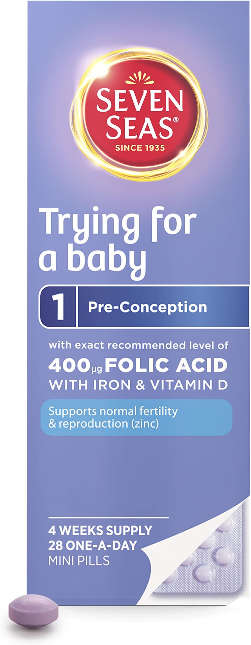 Seven Seas Trying for a Baby, 28 one-a-day pills