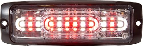 Miniatura 2 de Buyers Products Luz estroboscópica ultra fina de gran angular de 5 pulgadas transparenteroja LED