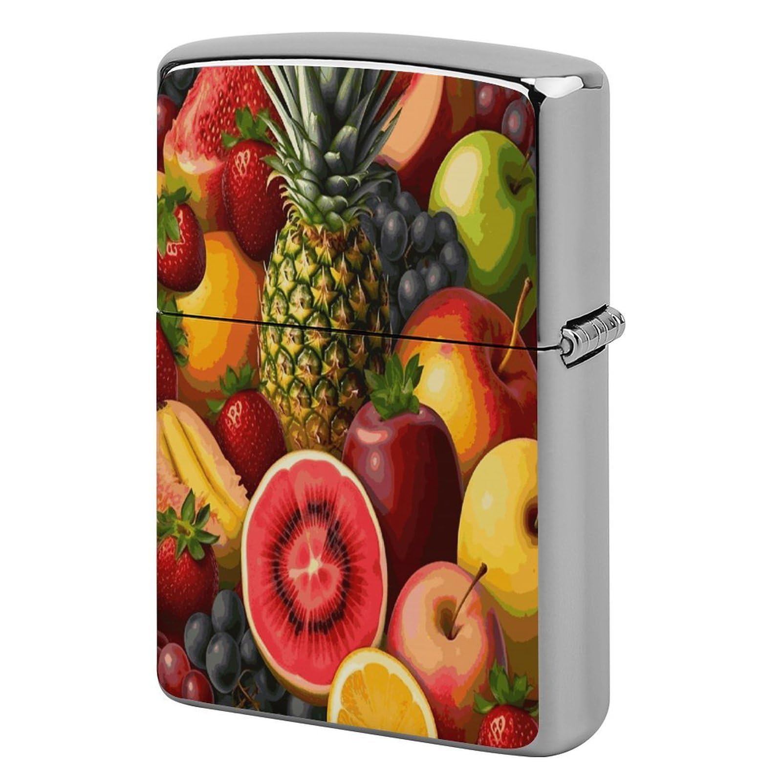 Fekiloot Style Fresh Juicy Fruits Pineapple Watermelon Grape Orange Lighter Case Cover Lighter Holder