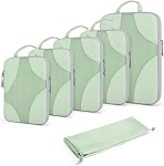 Bagsmart Compression Packing Cubes, Travel Bag Cruise Ship Essentials, 01-Light Blue, 6 Set | Lightweight, Compressible Suitcase Organizer Set fit Standard Carry-On & Checked Luggage, 6 Set, 14 Set Washable Packing Bags