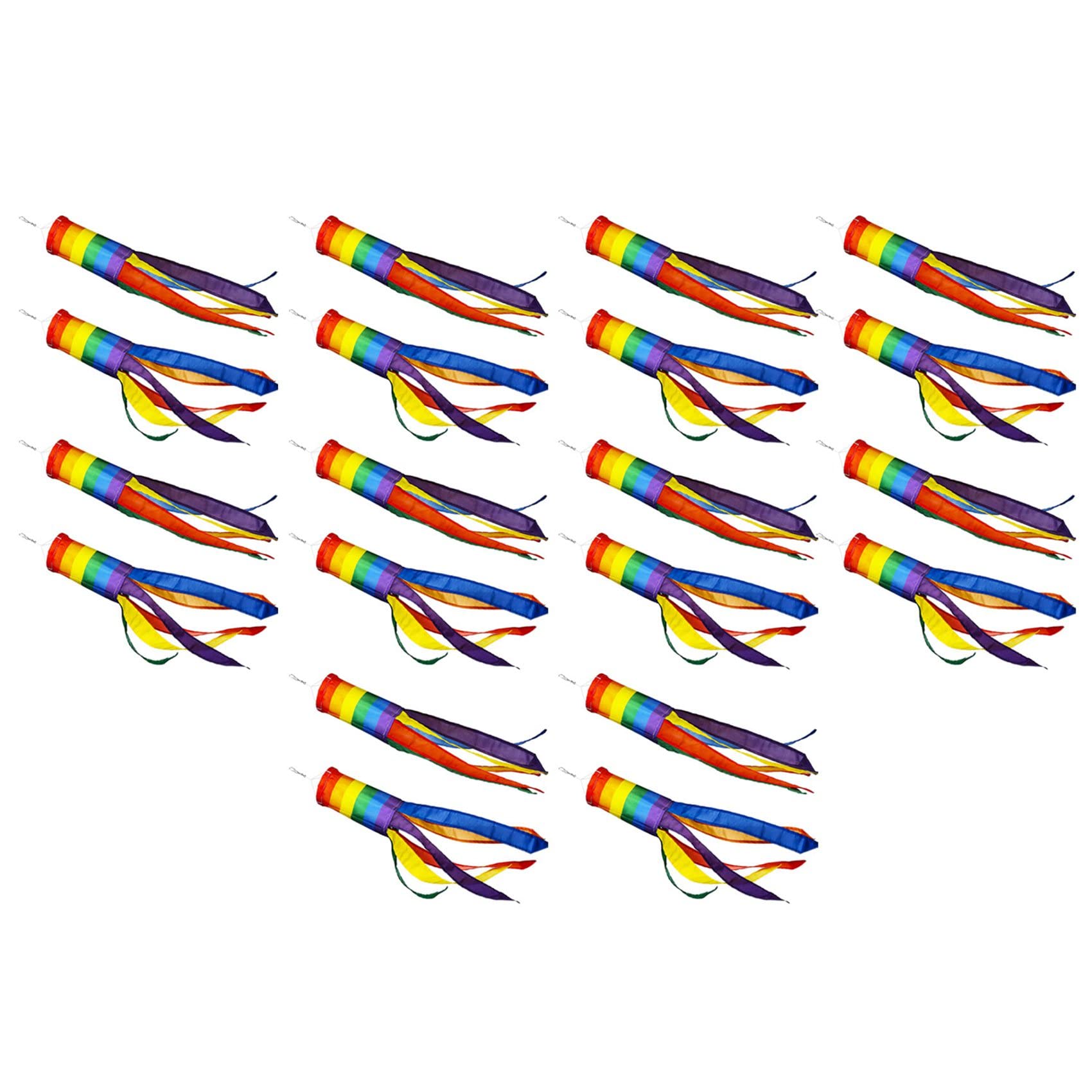 Hndhbfgrt 20 Pieces Windsock Colorful Hanging Decoration Windsock for Outdoor Hanging