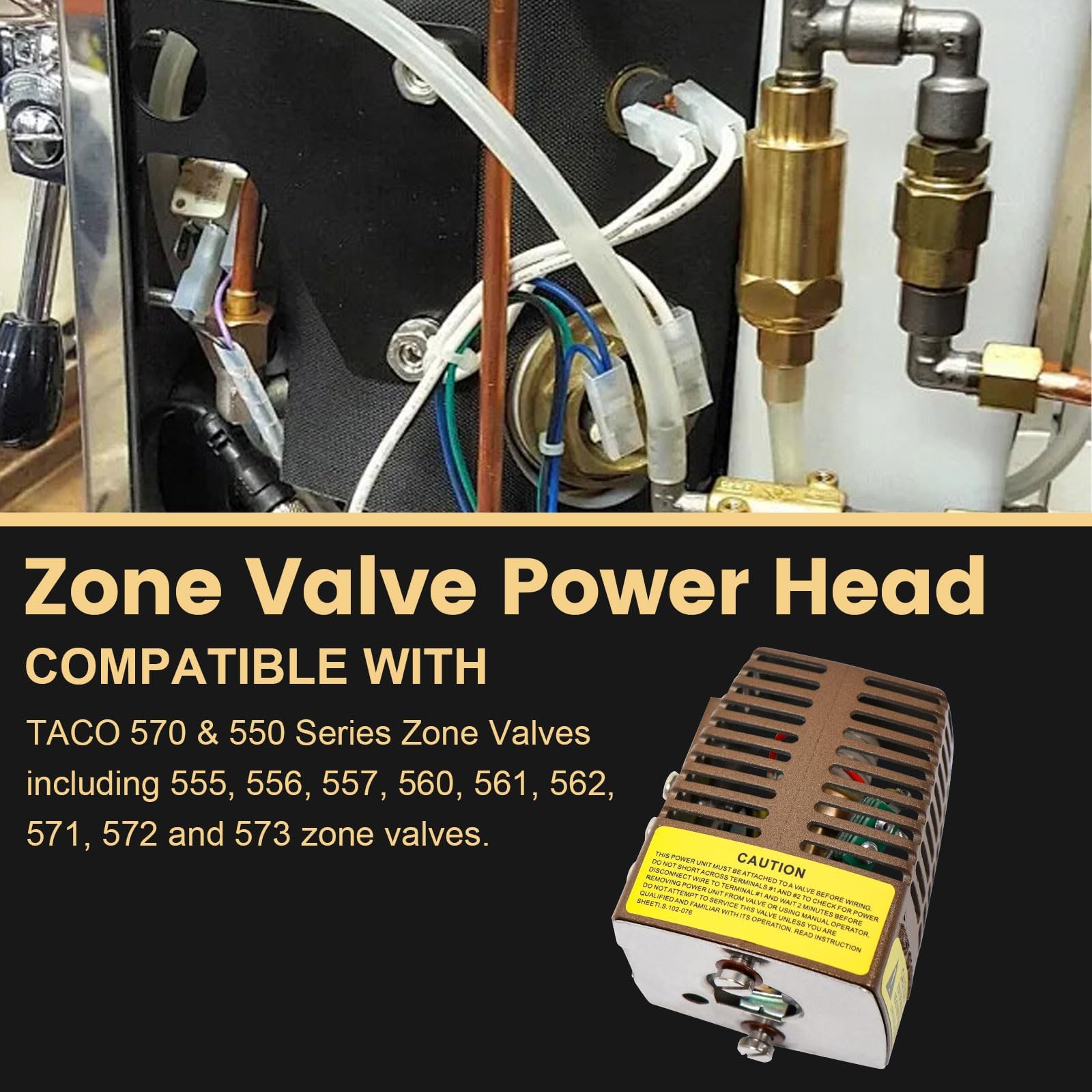 Testa valvola di zona 555-050RP compatibile con Taco serie 550 e 570 24V attuatore sistemi di riscaldamento idronico parte di controllo della caldaia