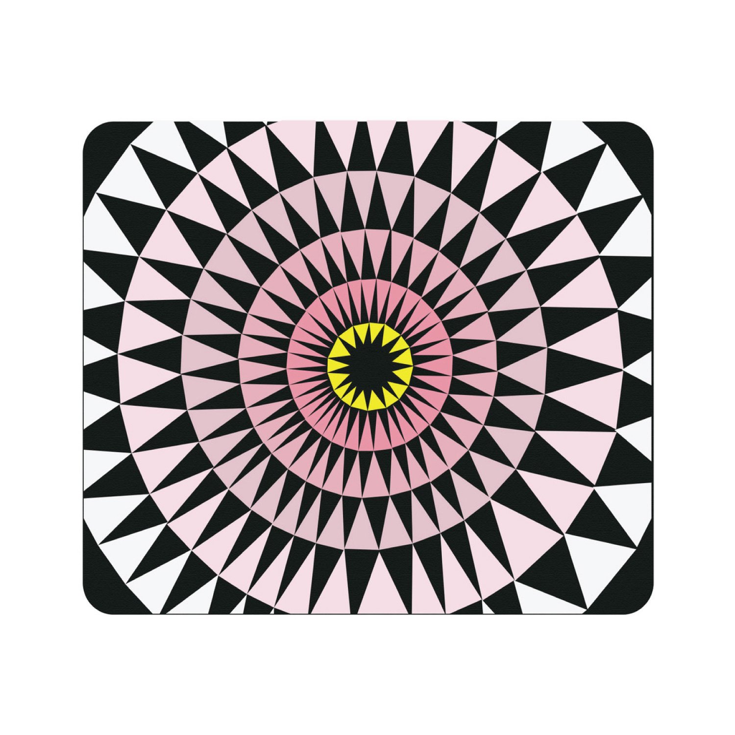 OTM Essentials Black Mouse Pad, Sun Print Rose