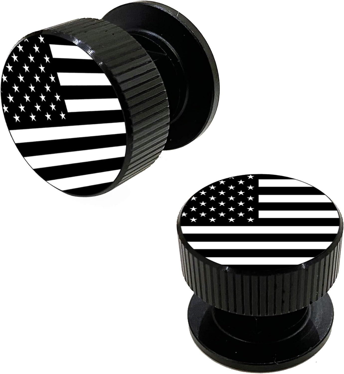 Welding Hood Pipeliner Helmet Fasteners-1Pair Black American Flag Pattern Aluminum Helmet Pipeliner Headgear Replacement Parts Accessories Screws Flip Hood, Anti-Rust and Durable (Black-zw) 2