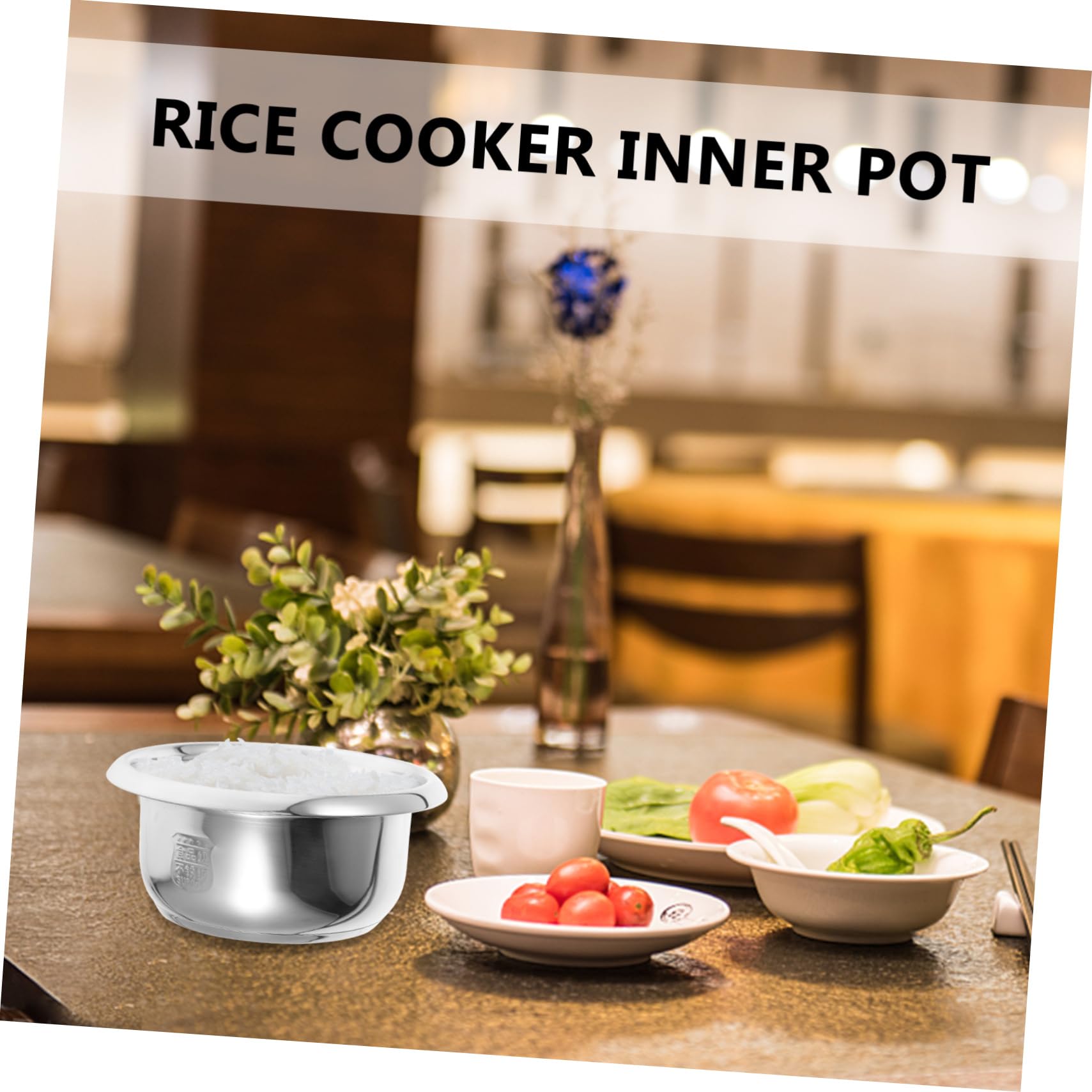 Cuve Intérieure En Acier Inoxydable 9.06 Pouces Pour Cuiseur À Riz Pot De Remplacement Universel Capacité Moyenne Chauffage Uniforme Pour Cuisine Familiale Polyvalente