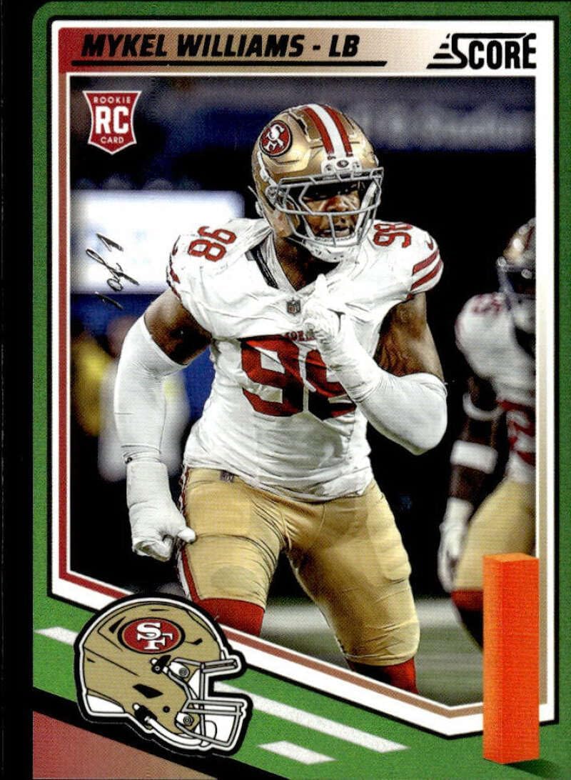 MYKEL WILLIAMS RC 2025 Score Supplemental Black 1/1#1335 ROOKIE NM-MT Football 49ers One of One