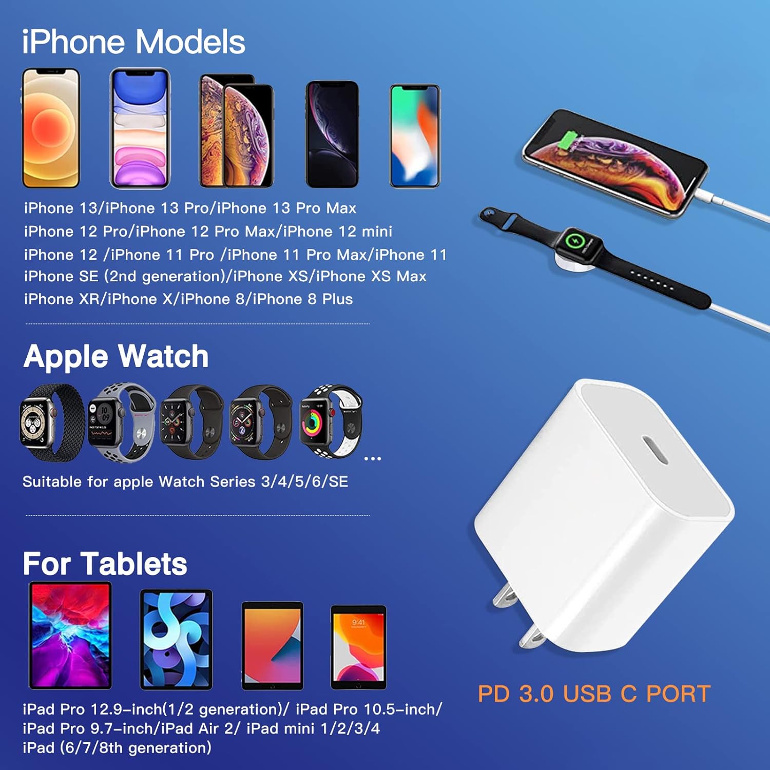 Cheap Apple Watch Magnetic Fast Charger, 20W PD USB C Charger iWatch Charger with 2 in 1 Charging Cable 5ft Compatible with iPhone 13/13Pro/iPhone 12/12Mini/12Pro/12Pro Max, iPod iPad, Apple Watch 7 6 5 SE Best Apple Watch Magnetic Fast Charger, 20W PD USB C Charger iWatch Charger with 2 in 1 Charging Cable 5ft Compatible with iPhone 13/13Pro/iPhone 12/12Mini/12Pro/12Pro Max, iPod iPad, Apple Watch 7 6 5 SE