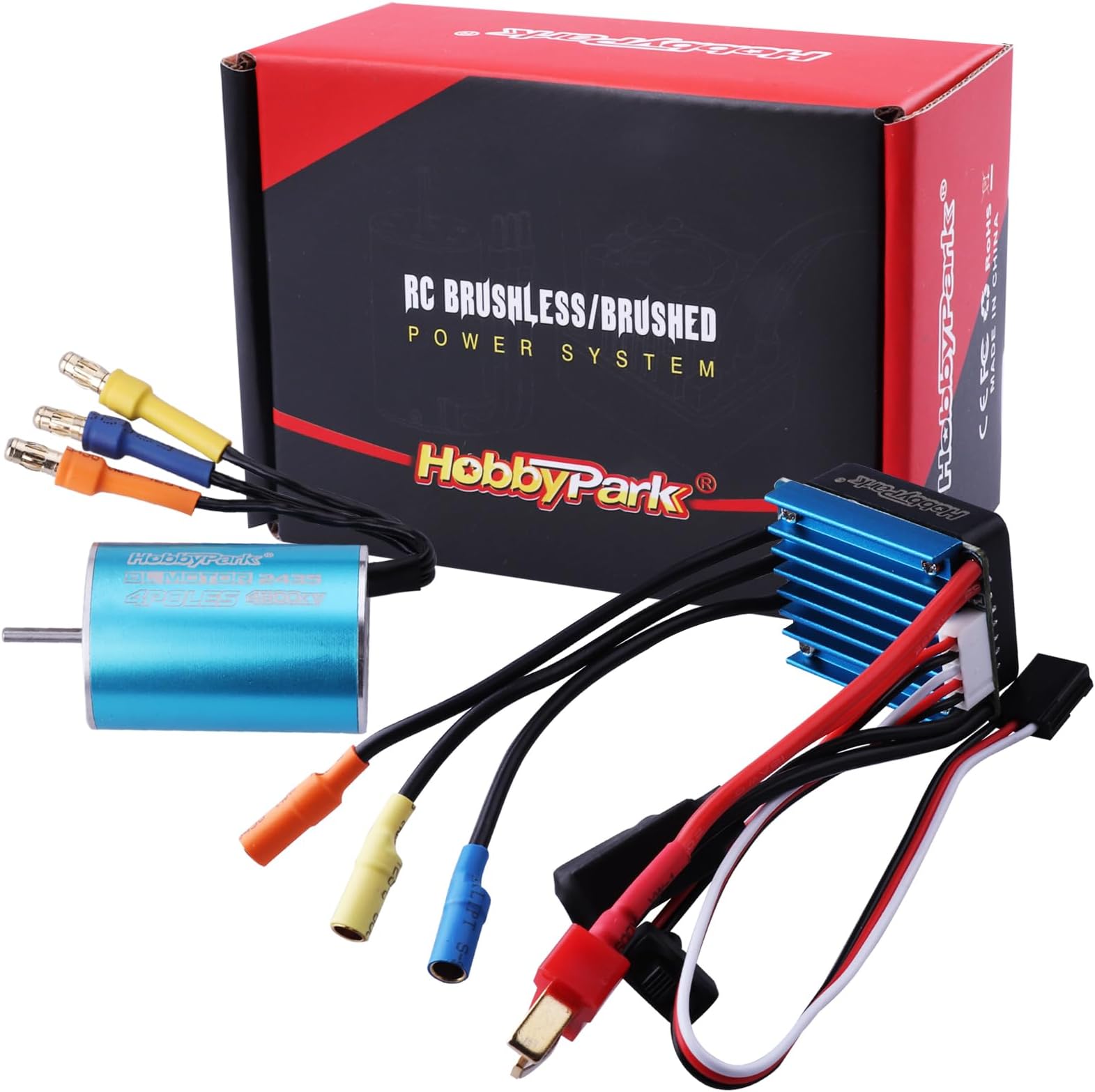 2435 4800KV Brushless Motor and ESC Combo 25A Electric Speed Controller for Traxxas 1/18 LaTrax Teton Desert Prerunner Rally, 1/16 Revo RC Cars Trucks