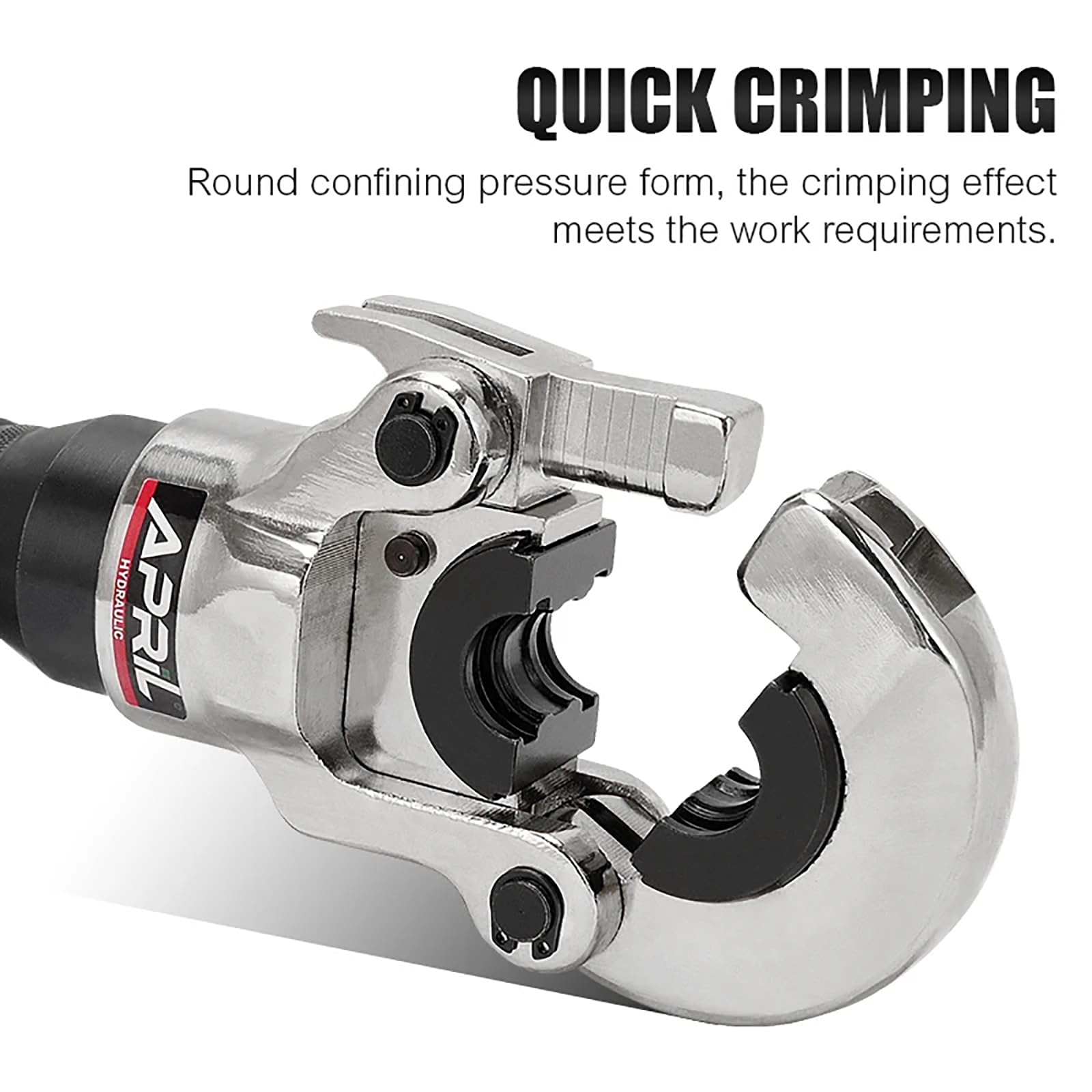 Pinza crimpatrice idraulica per tubi con connettore Quick-Lock e custodia per collegamenti portatili