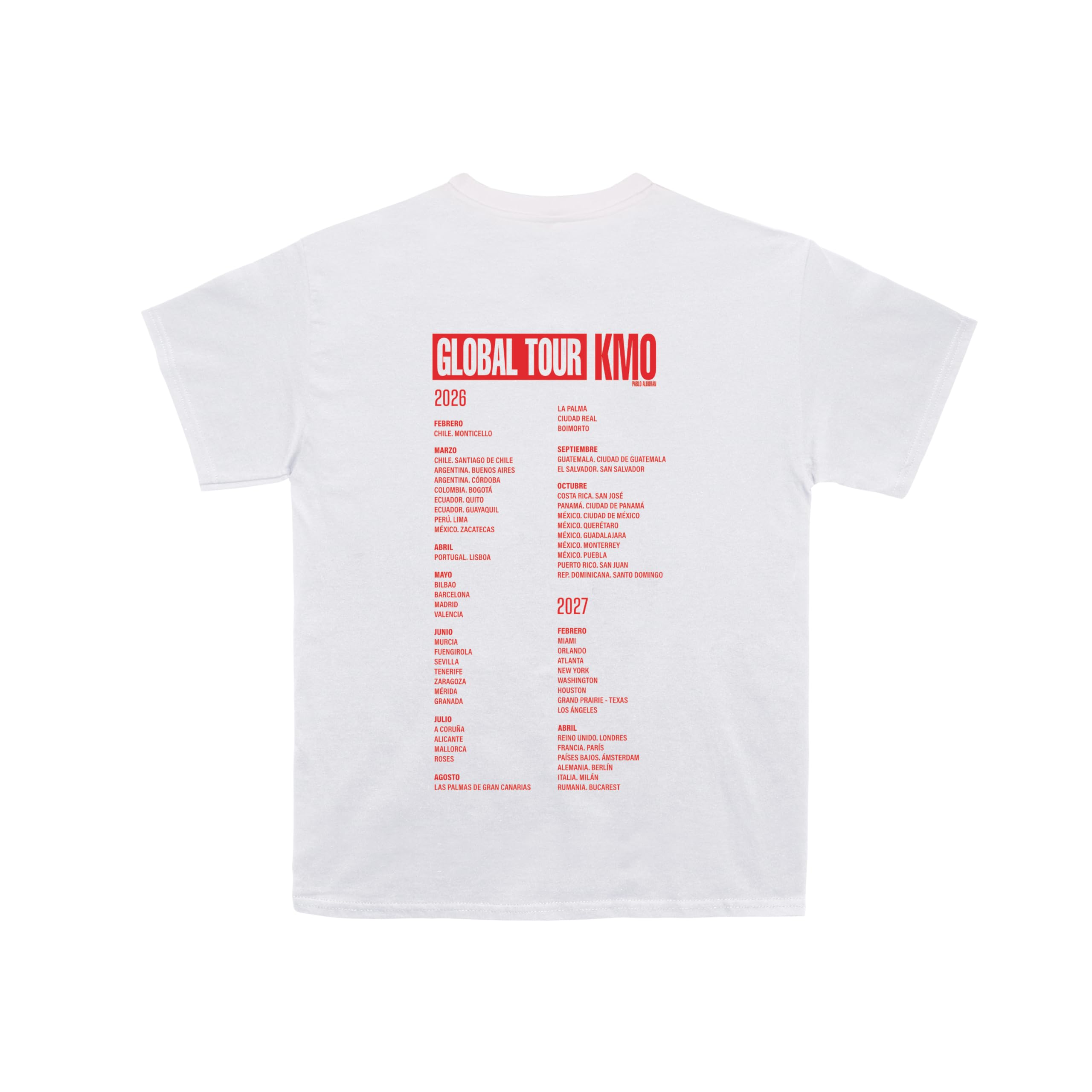 Camiseta Fotográfica Global Tour KM0 Blanca