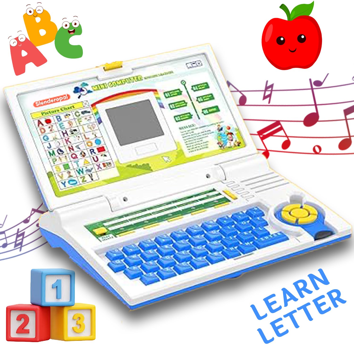 Slenderopal® Educational Kids Laptop, Activity Learning Alphabet,Letter,Words,Games,Mathematics,Music,Logic Memory Tool - Blue (Kids Laptop) (B0DBZM7LSS) Amazon Price History, Amazon Price Tracker
