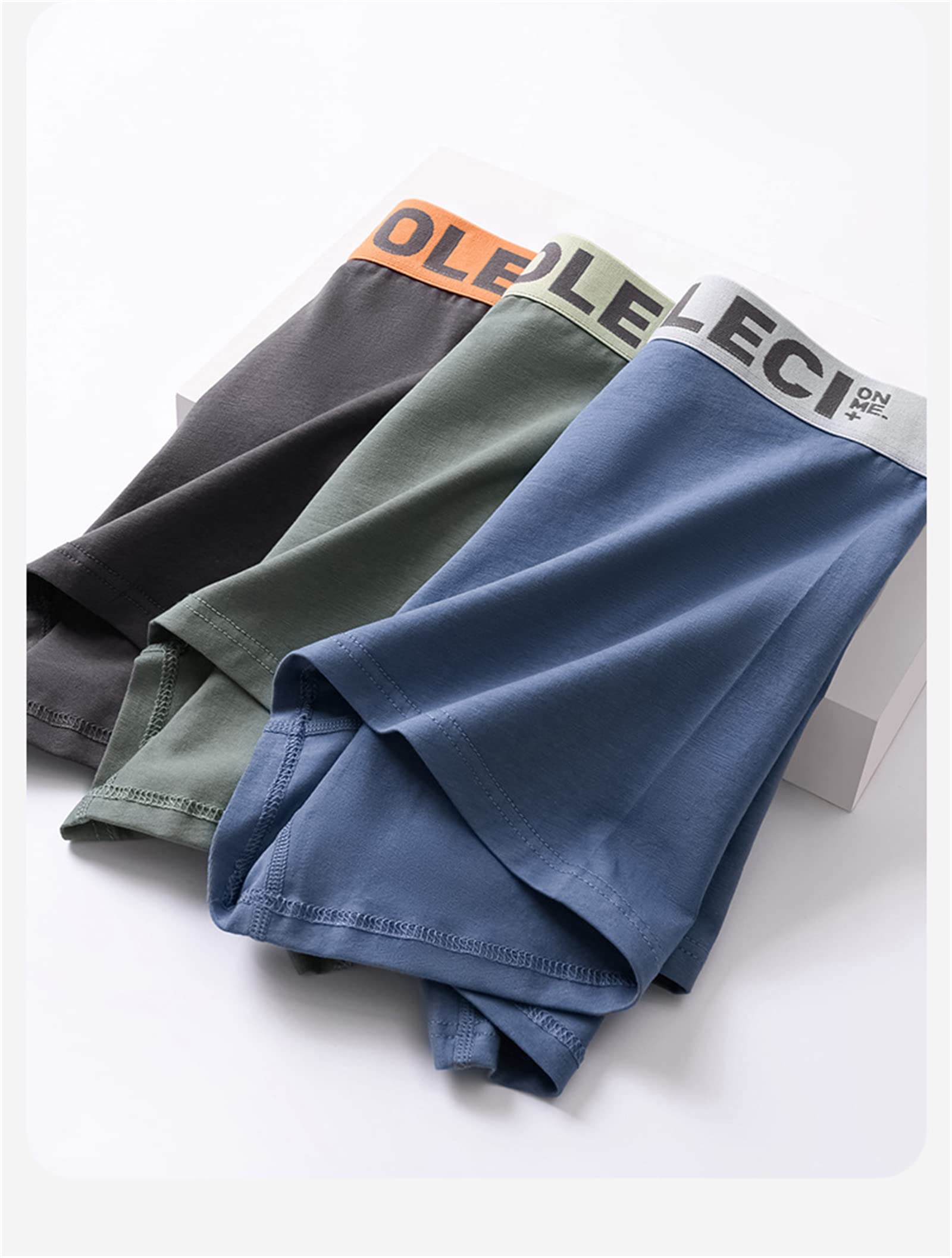 Boxer da Uomo 6Pcs Mens Cotone Vita Intimo di Tendenza personalità Tinta Unita Confortevole Giovane Boyshort