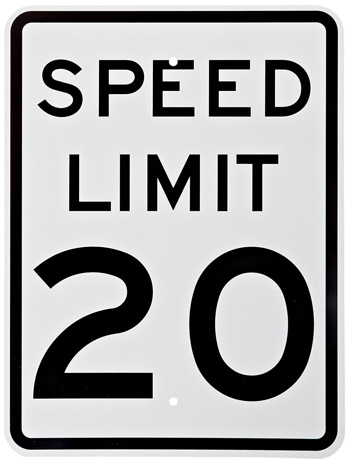 SmartSign "Speed Limit 20" MUTCD Sign | 18" x 24" 3M Engineer Grade Reflective Aluminum