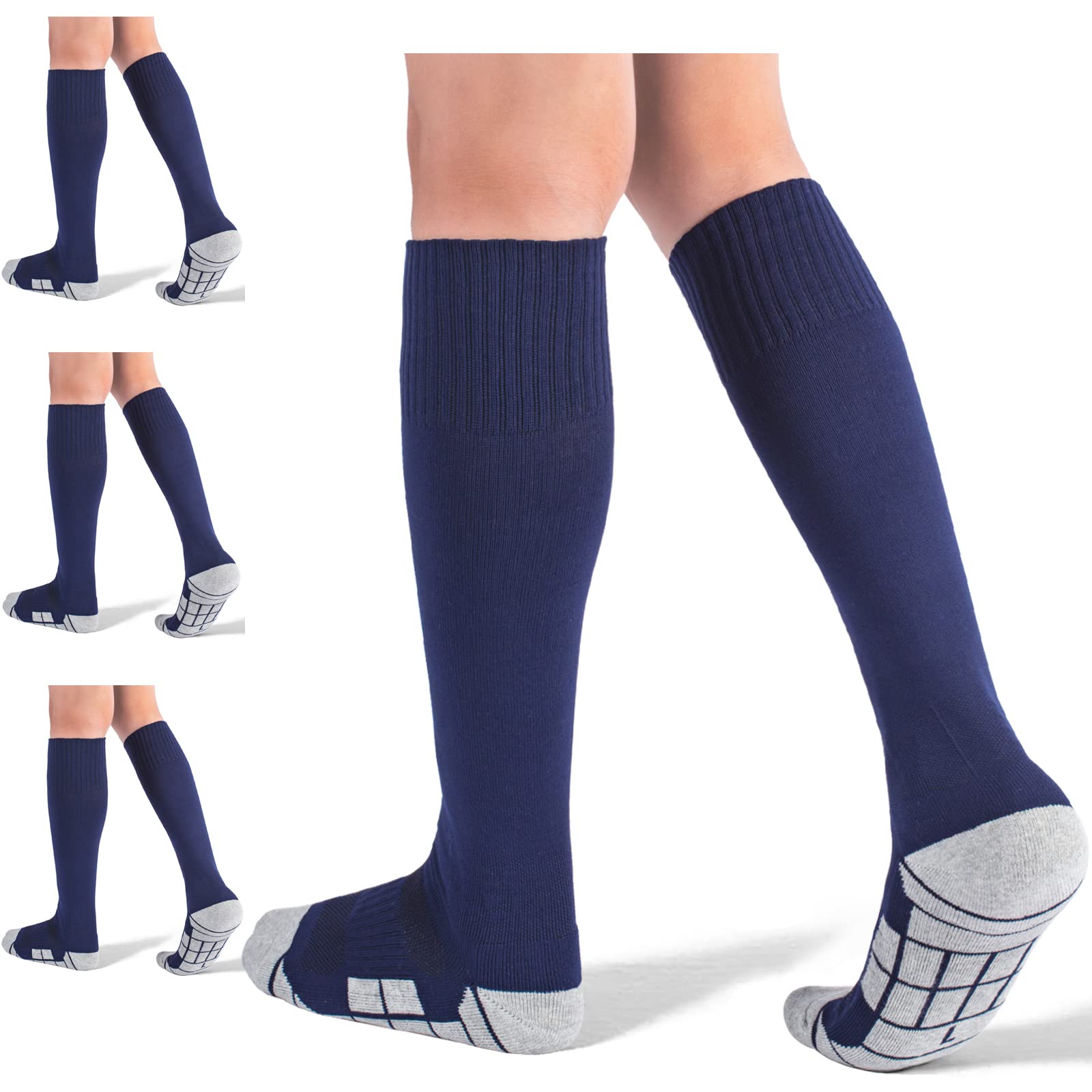 4er-Pack Softball-Baseballsocken für Jugendliche, Kinder, Erwachsene