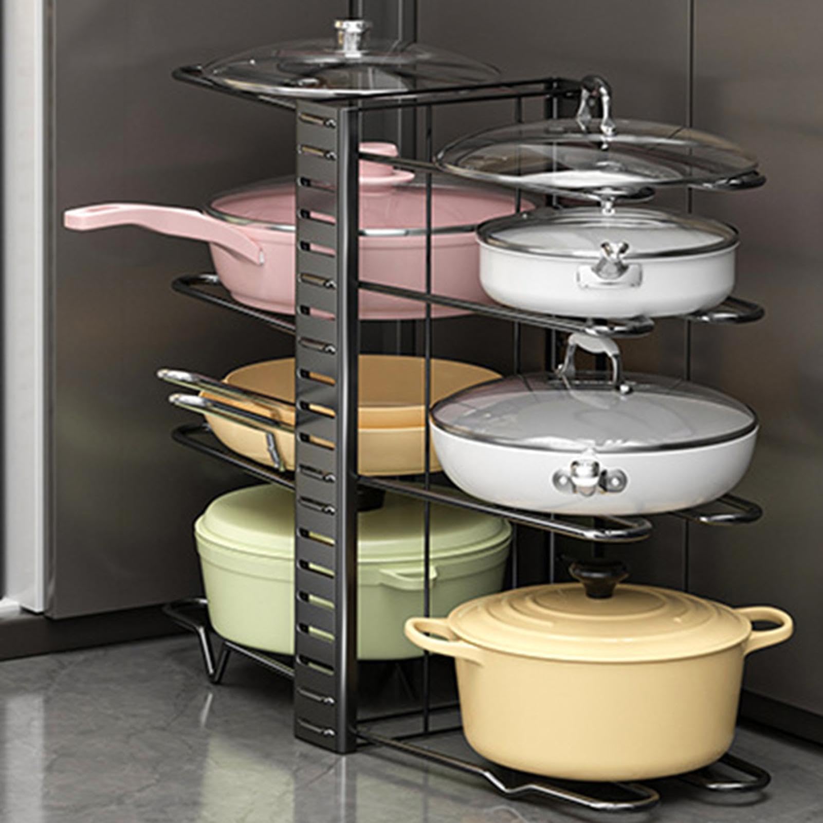 Organiseur de casseroles et poêles sous le placard, support de casseroles